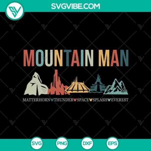 disney mountains svg pack thunder space splash everest matterhorn mockup