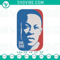 Embroidery Designs, Music Embroidery Designs, Dr. Dre Embroidered Pattern 2