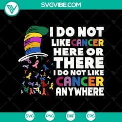 Awareness, Cancer, SVG Files, Dr. Seuss Cancer Awareness SVG, Dislike Cancer 4