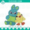 Ducky & Bunny Toy Story 4 embroidery patterns, Disney Pixar stitch files with cute characters for crafts.