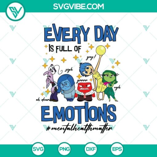 everyday is full of emotions svg inside out 2 svg mental health mattes svg mockup