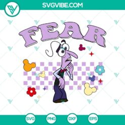 Disney, SVG Files, Fear SVG, Inside Out 2 Fear SVG PNG Inside Out 2  9