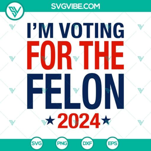 felon 2024 election vote svg png silhouette clipart mockup