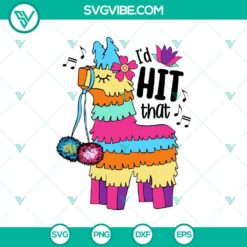 Cinco De Mayo, Holiday, SVG Files, Funny Llama Cinco De Mayo Pinata SVG Design 2