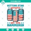 Star Spangled Est 1776 Hammered SVG design for 4th of July celebration. Perfect Fourth of July SVG for patriotic crafts.