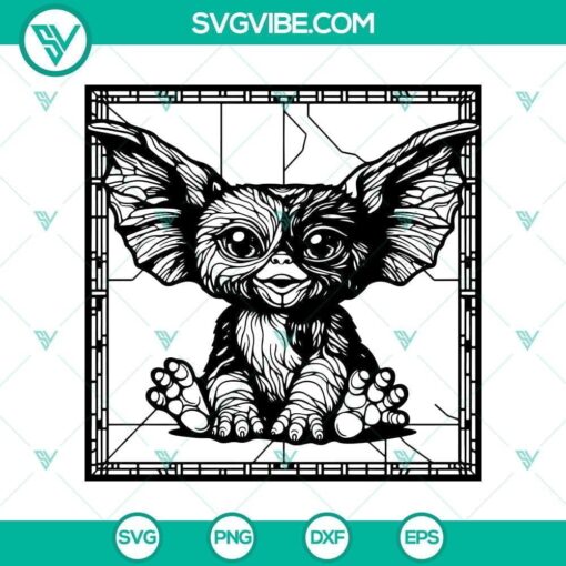 gizmo gremlin mandala stained glass svg pack mockup