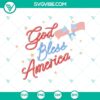 Patriotic SVG design featuring "God Bless the USA" and US flag perfect for 4th of July celebrations.