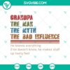 Family, Fathers Day, Grandpa, SVG Files, Grandfather: Legend, Myth, Mischievous 13