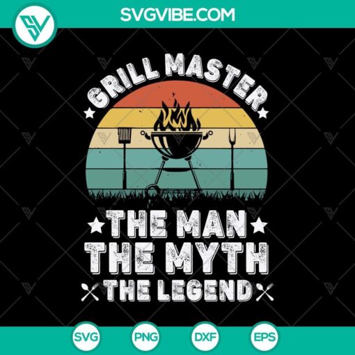 grill master legend grillfather svg bbq dad father s day svg mockup