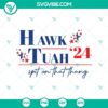 Hawk Tuah 24 Spit On That Thang SVG design featuring a unique hawk illustration in a digital format. Ideal for creative projects.