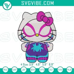 Cartoon Embroidery Designs, Embroidery Designs, Hello Kitty as Spider-Woman and 24