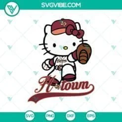 Baseball, Sports, SVG Files, Hello Kitty Astros H-Town & Houston Texas SVG, 2