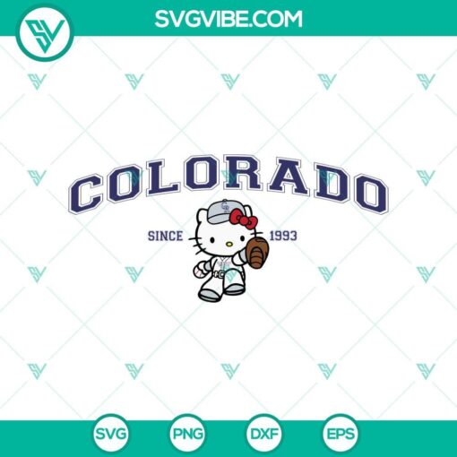 hello kitty colorado rockies mlb vector files svg png dxf eps mockup