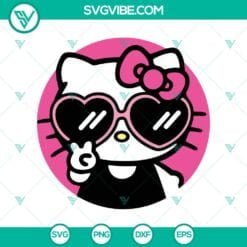 Cartoons, SVG Files, Hello Kitty Greetings SVG, Sunglasses Hello Kitty SVG 1