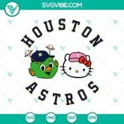 Baseball, Sports, SVG Files, Hello Kitty Astros H-Town & Houston Texas SVG, 3