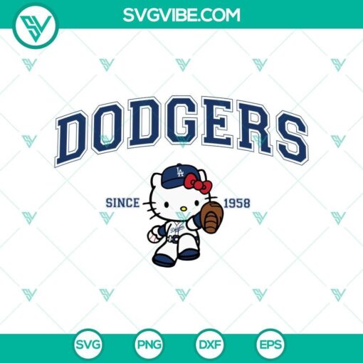 hello kitty la dodgers vector graphic hello kitty la dodgers svg mockup