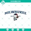 Hello Kitty MLB Brewers logo design in vector file formats SVG, PNG, DXF, EPS. Perfect for Brewers and Hello Kitty fans. Great for crafts and apparel.