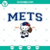Hello Kitty New York Mets MLB themed SVG PNG DXF EPS Pack for crafting projects.