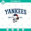 Hello Kitty NY Yankees MLB vector files - SVG, PNG, DXF, EPS. Official collaboration logo with Hello Kitty and New York Yankees.