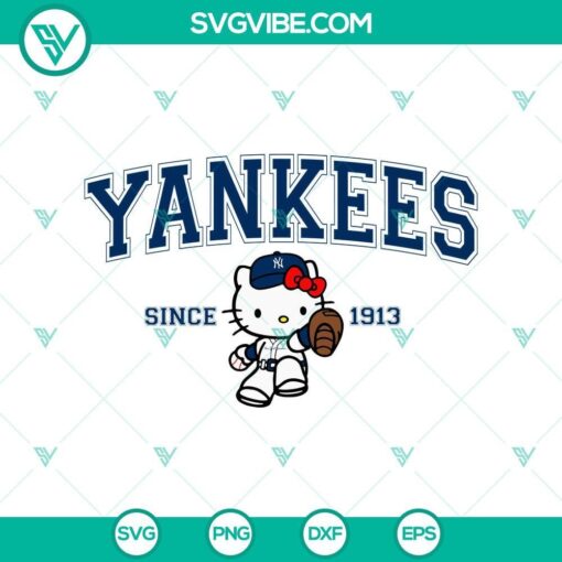 hello kitty ny yankees mlb vector files svg png dxf eps mockup