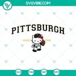 Hello Kitty, Cartoons, Sports, SVG Files, Hello Kitty Pittsburgh Pirates MLB 2