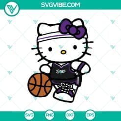 Basketball, Cartoons, Sports, SVG Files, Hello Kitty Sacramento Kings 4