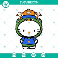 Baseball, Sports, SVG Files, Hello Kitty x Houston Astros Orbit Mascot Baseball 13