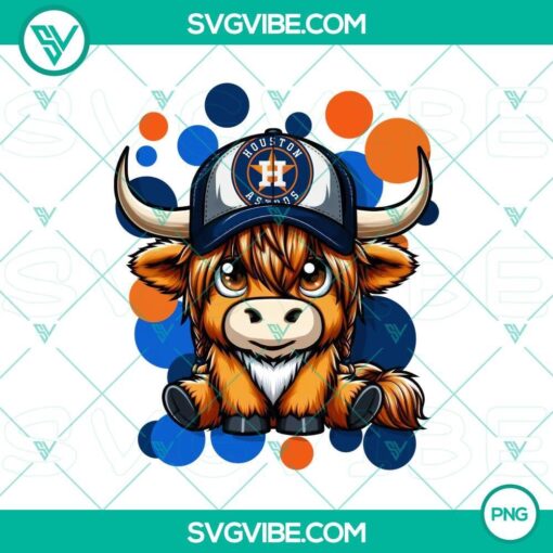 highland bull houston astros png file mockup