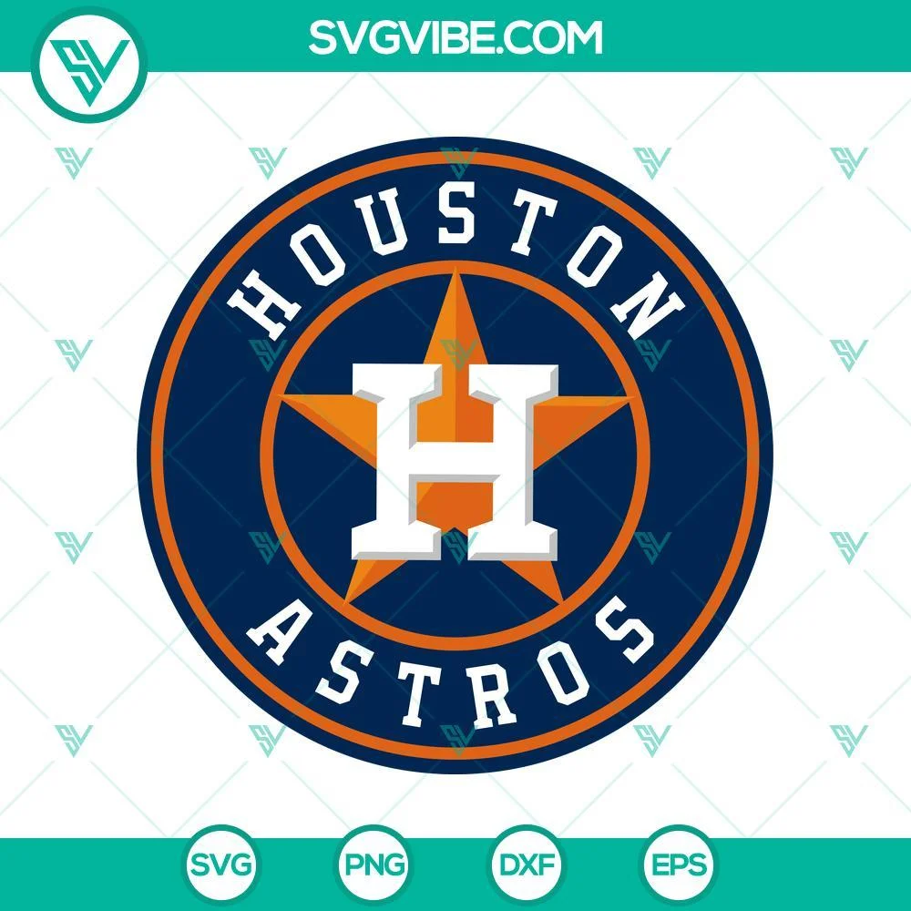 Baseball, Sports, SVG Files, Houston Astros Emblem SVG and PNG Downloads 1