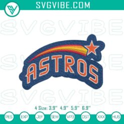 Embroidery Designs, Sports Embroidery Designs, Houston Astros Embroidery 1