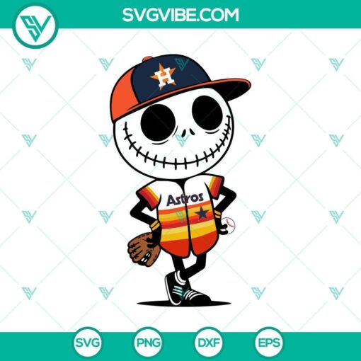 houston astros halloween jack skellington svg png mockup