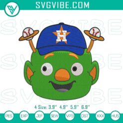 Embroidery Designs, Sports Embroidery Designs, Houston Astros Orbit Mascot 11