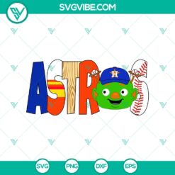 Baseball, Sports, SVG Files, Houston Astros Orbit Mascot Vector Graphic Houston 17