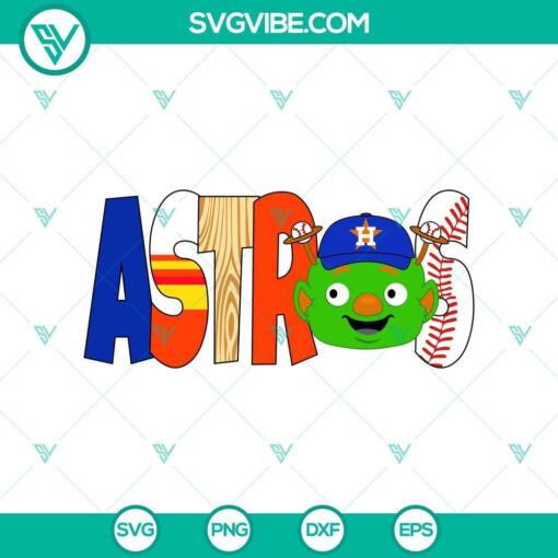 houston astros orbit mascot vector graphic mockup