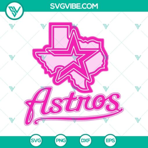 houston astros pink logo svg bundle including star design mockup