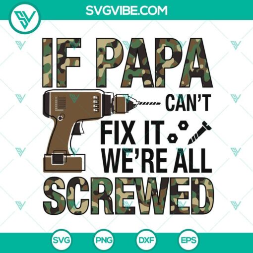 if dad can t repair it we re doomed svg camouflage father svg mockup