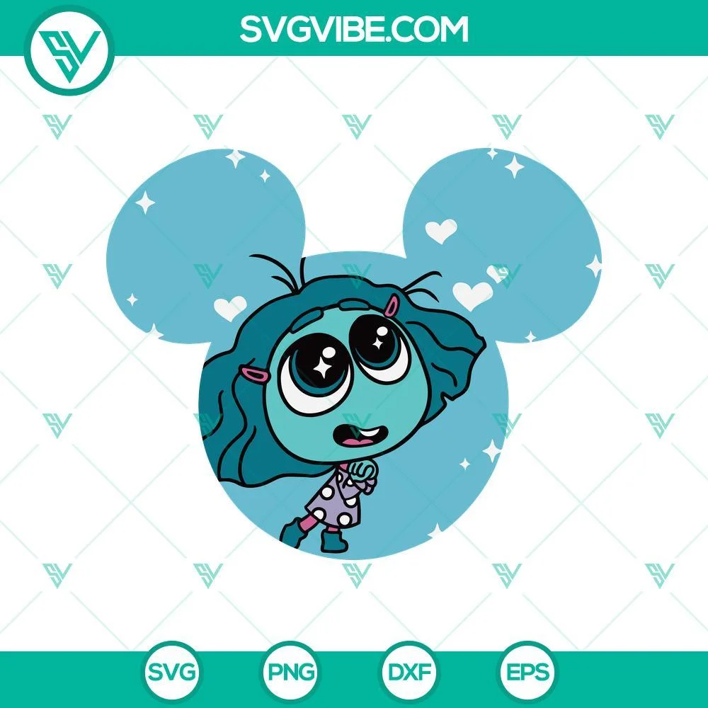 Disney, SVG Files, Inside Out 2 Envy SVG, Inside Out 2 Mouse Ears SVG, Envy 1