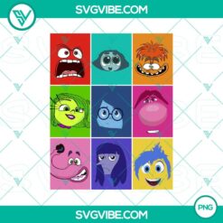 PNG Files, Inside Out 2 Faces PNG, Anger, Joy,  Ennui, Envy, Anxiety, Sadness, 20