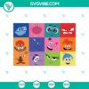 Inside Out 2 characters SVG featuring 2 faces with mixed emotions, digital design for crafting projects, Disney theme, fun craft supplies.
