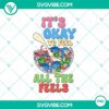 Inside Out 2 themed PNG design for shirt, featuring "It's Okay To Feel All The Feels" slogan. Emotional and colorful graphic perfect for apparel.