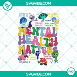 PNG Files, Inside Out 2 Mental Health Matters Png, Inside Out 2 Png Inside Out 24