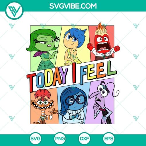 inside out 2 today i feel svg inside out 2 characters svg png cricut silhouette mockup