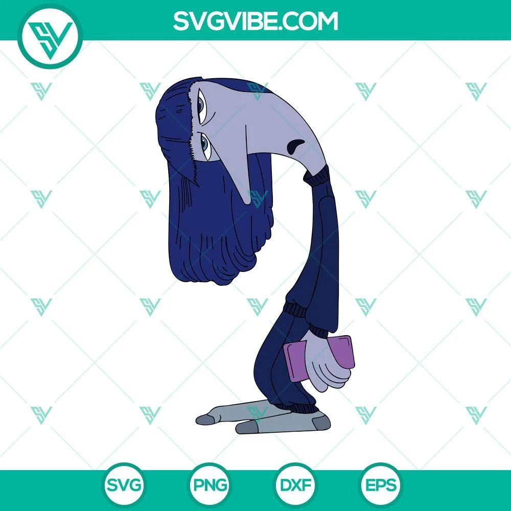 Disney, SVG Files, Inside Out Ennui 2 SVG PNG Vector Silhouette Clipart Inside 1