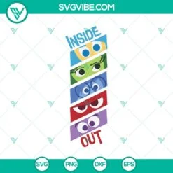 Disney, SVG Files, Inside Out Faces SVG PNG Inside Out 2  2