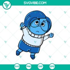 Disney, SVG Files, Inside Out Sadness SVG & PNG, Ultimate Sadness Pack 18