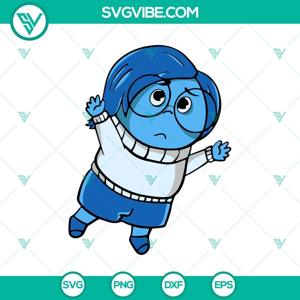 Disney, SVG Files, Inside Out Sadness SVG & PNG, Ultimate Sadness Pack 1