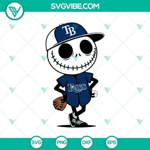 jack skellington tampa bay rays halloween svg png for baseball mockup