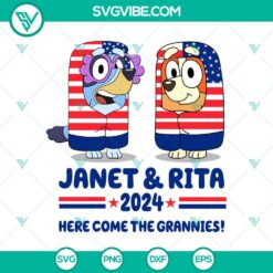 American, 4th Of July, Cartoons, SVG Files, Janet And Rita 2024 SVG, Here Come 14