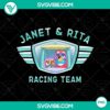 Janet & Rita race team graphics design in PNG format for motorsport branding.