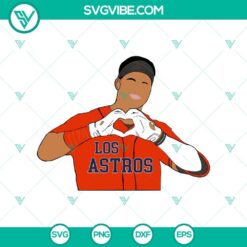 Baseball, Sports, SVG Files, Jeremy Pena Astros Heart Gesture SVG File Houston 12